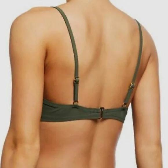 NWOT Tory Burch Solid Triangle T-Belt Bralette Bikini Top - Picture 3 of 12